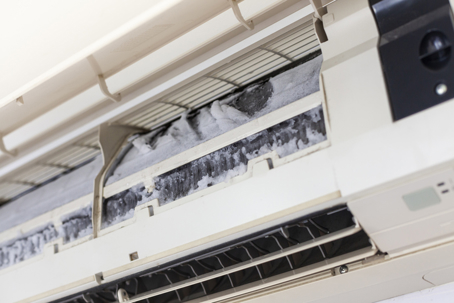 Ice on AC fins